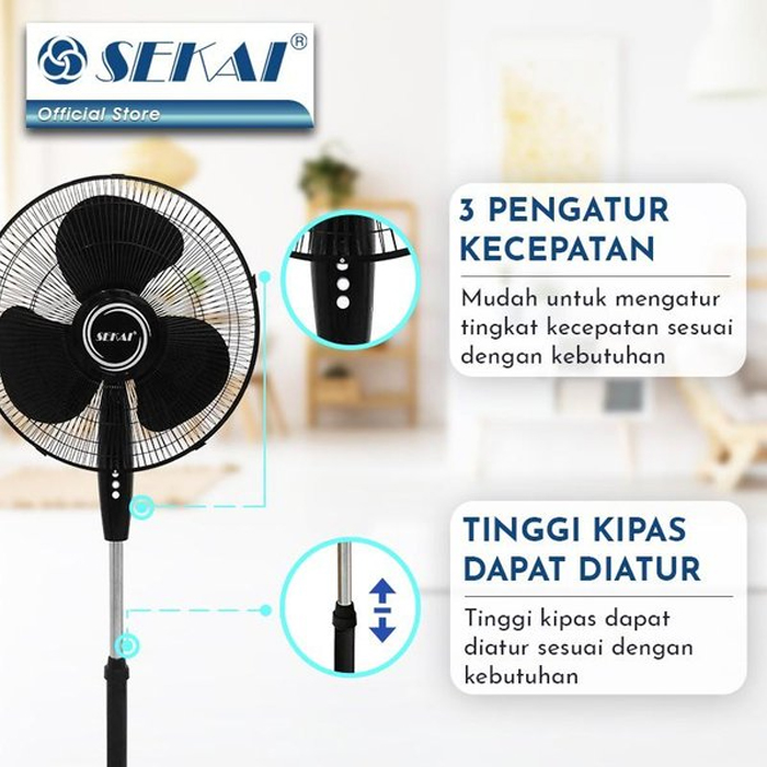 Sekai Stand Fan 16"  - SFN 1620  